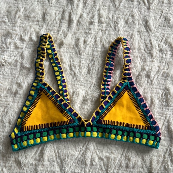 KIINI Other - Kiini Yellow Multicolor Bikini Top